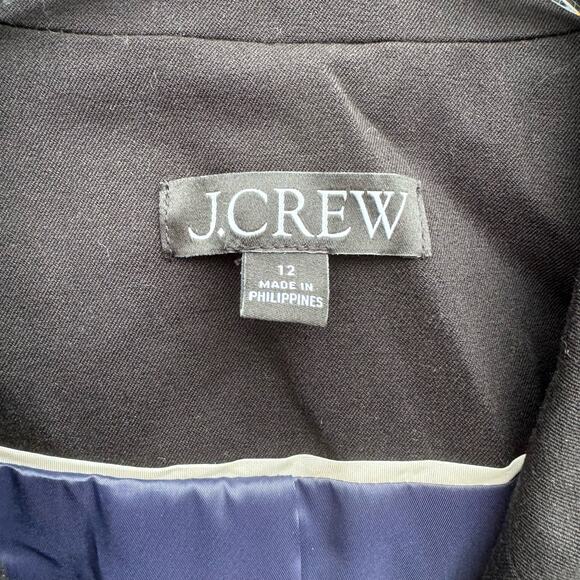 J. Crew Devon blazer in bi-stretch cotton blend Double Breasted Vented Black 12 - Picture 7 of 9